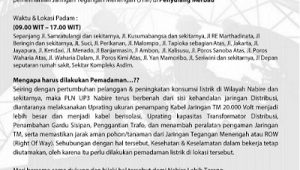 Info pemadalam Listrik wilayah Nabire per 11 Juni 2020