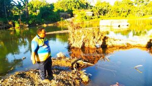 John NR Gobai tinjau Jembatan Sanoba bawah