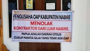 Tuntut keadilan, Kantor Satker Bina Marga Nabire di palang