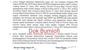 DOB tidak mempengaruhi tugas anggota DPR Papua dan Papua Barat di masing-masing Dapeng/Dapil