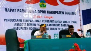 Rapat paripurna PAW DPRD Kabupaten Dogiyai Masa Bakti 2019-2024