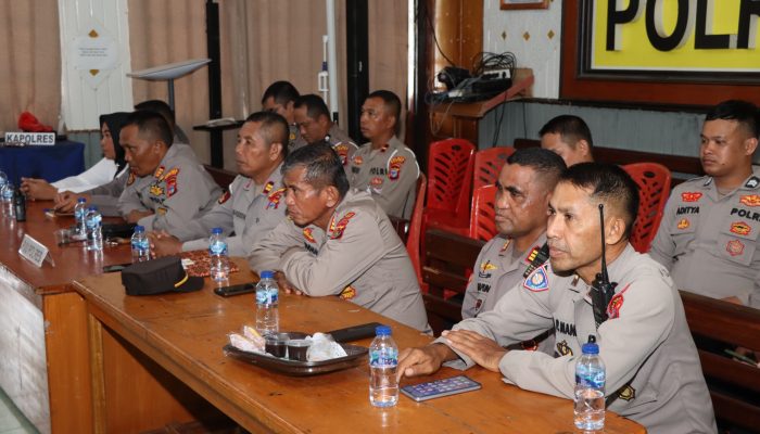 Taklimat Akhir Audit Kinerja Itwasda Polda Papua Tengah Tahap I TA 2025 di Polres Nabire