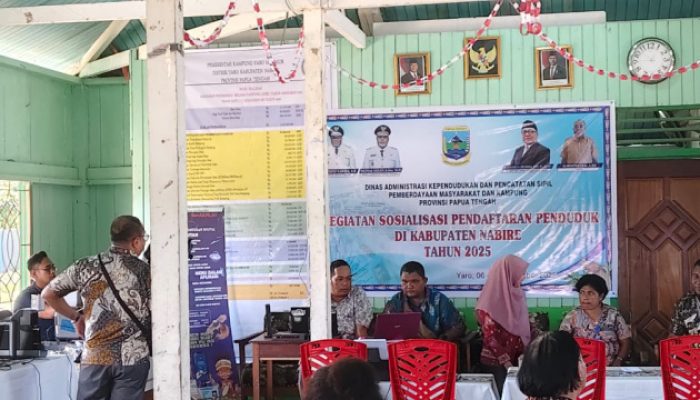 Pemprov Papua Tengah Gandeng Dukcapil Nabire Sosialisasi Pendaftaran Penduduk di Nabire
