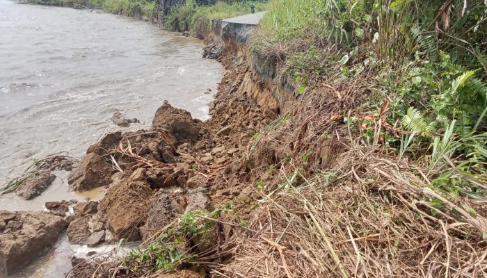 Jalan Menuju Wanggar Pantai Putus Total, Warga Desak Normalisasi Sungai Darurat