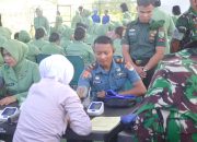 Lanal Nabire Dukung HUT Persit ke-80 dengan Ikut Donor Darah Massal