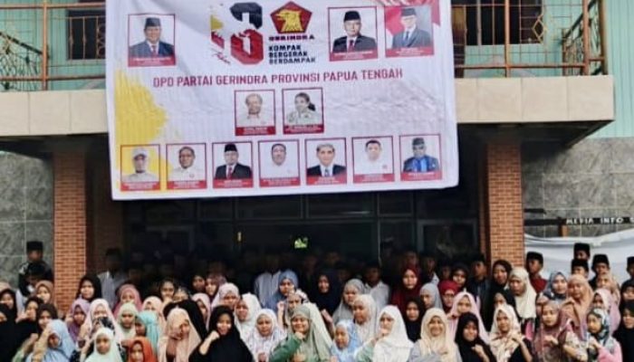 Gerindra Rayakan HUT ke-18 dengan Aksi Sosial di Ponpes APIK Karadiri Nabire
