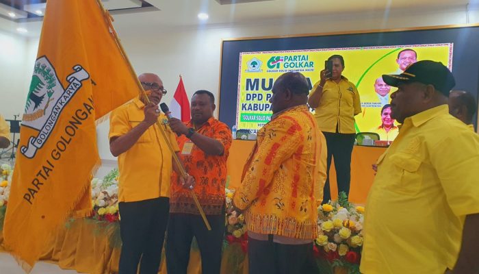 Yansen Monim Pimpin Golkar Kabupaten Jayapura Usai Menang Aklamasi di Musda XI