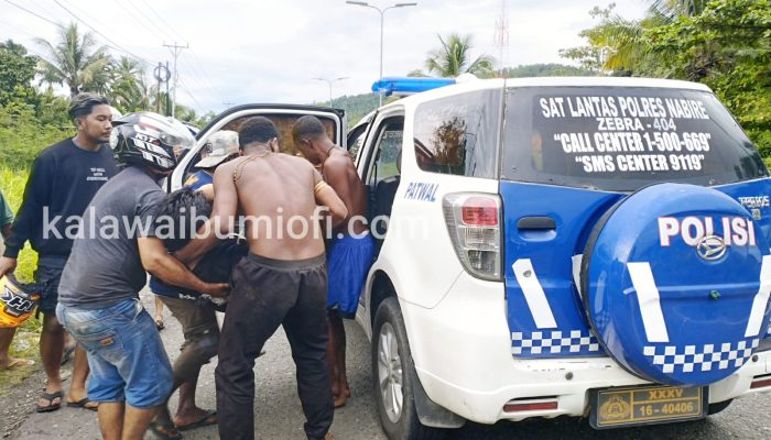 Pengendara CBR 150 Terpental 6 Meter Akibat Kecelakaan Tunggal di Nabire
