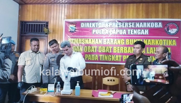 Ditresnarkoba Polda Papua Tengah Ungkap Penyalahgunaan Puluhan Paket Sabu