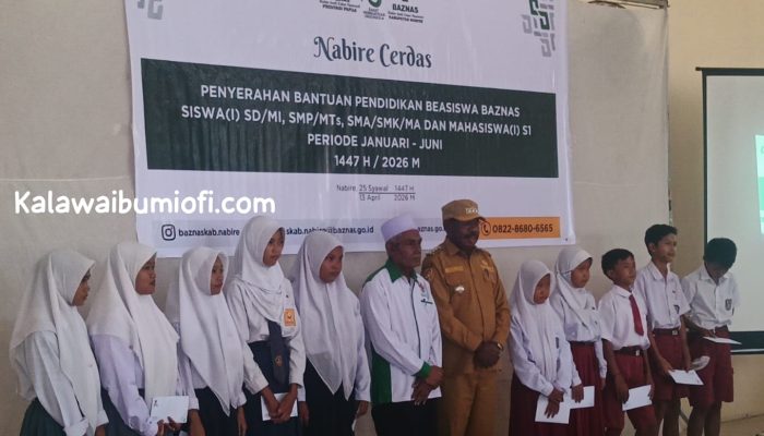 Pemkab dan Baznas Nabire Salurkan Beasiswa Nabire Cerdas Tahap 1 2026