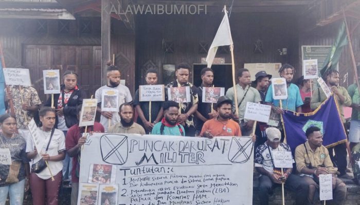 Mahasiswa Pelajar Puncak Keluarkan Pernyataan Sikap, Desak Hentikan Operasi Militer