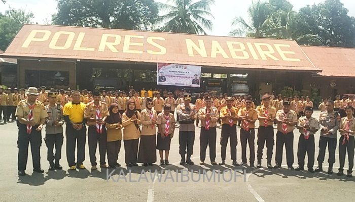 Semarakkan HUT Bhayangkara, Polres Nabire Gelar Lomba Pramuka Jaga Persatuan