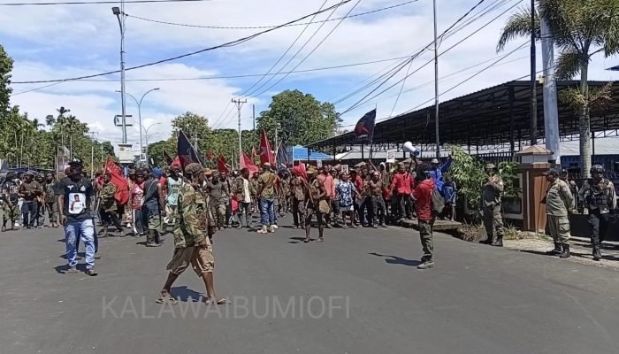 Dandim dan Kapolres Nabire Turun Langsung Pimpin Pengamanan Aksi Damai IPMADO di Nabire