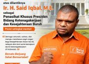 Laurenzus Kadepa: Selamat Mengemban Tugas Negara untuk Presiden KSPI