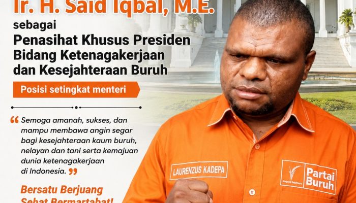 Laurenzus Kadepa: Selamat Mengemban Tugas Negara untuk Presiden KSPI