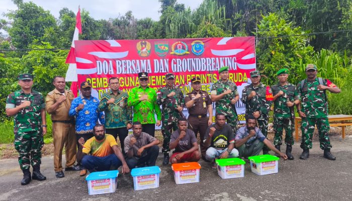 Wabup Nabire Hadiri Peletakan Batu Pertama Jembatan Perintis Garuda, Akses Warga Segera Terhubung