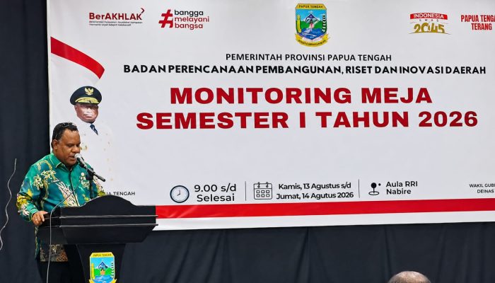 Gelar Monitoring Meja : Bapperida Papua Tengah Evaluasi Semester I dan Dasar Penyusunan APBD Perubahan 2026