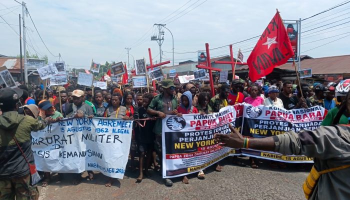 KNPB Nabire Gelar Aksi Peringati New York Agreement, Longmars ke DPRP Papua Tengah