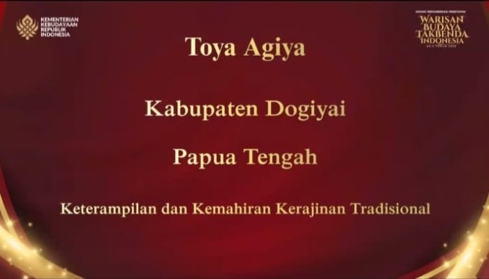 “Toya Agiya” Lolos Sebagai Warisan Budaya Takbenda Nasional, Dogiyai Siap Laju ke UNESCO