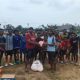 Bos Boy Salurkan Bantuan Bola untuk SSB Paniai Junior FC di Nabire